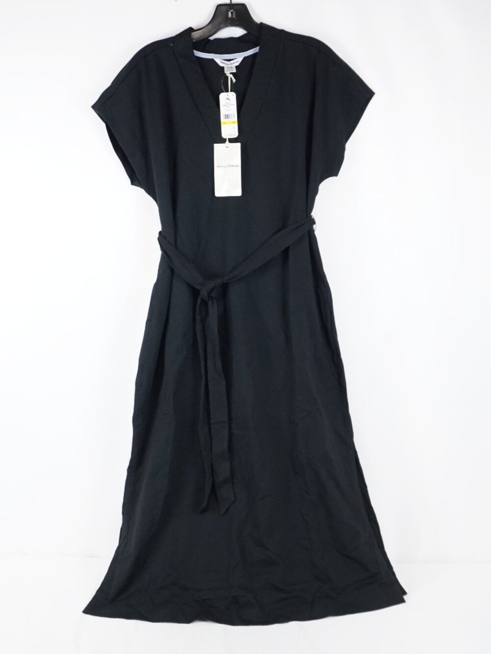 Tommy Bahama Islandscape Jersey Midi Dress In Black Women's Size Medium - NWT
